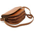 Floto Chianti Leather Saddle Bag Crossbody in Tobacco Brown. 2
